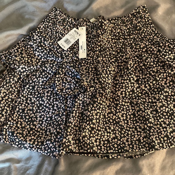 WALLFLOWER Pink and black flower tiered ruffle skirt - Picture 1 of 2